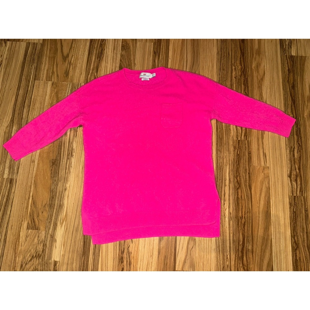 Vineyard Vines‎ barbie pink 100% cashmere sweater Sz Small S Women's EUC